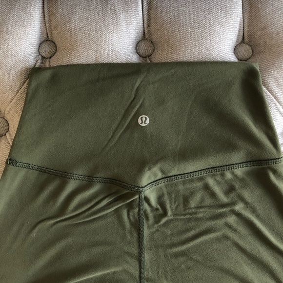 lululemon athletica Pants - Lululemon olive green cropped Align leggings